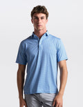 NoFlop Golf Polo - Blue Houndstooth